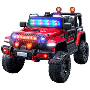 Mașină Electrică pentru Copii, Flippy, Off-Road, Conectare Bluetooth, telecomandă, Tracțiune Integrală, Lumina Intermitenta, Baterie 12V 7Ah, 120x63x68cm, Rosu-0