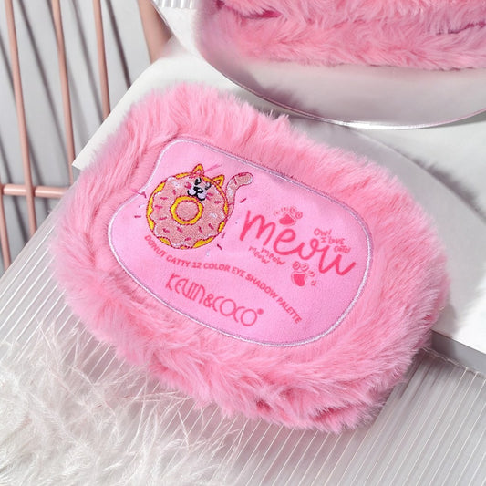 Paleta de Machiaj, KEVIN & COCO, Pink Fuzzy Fard de Pleoape,12 culori, 15 x 10.5 x 3 cm-1