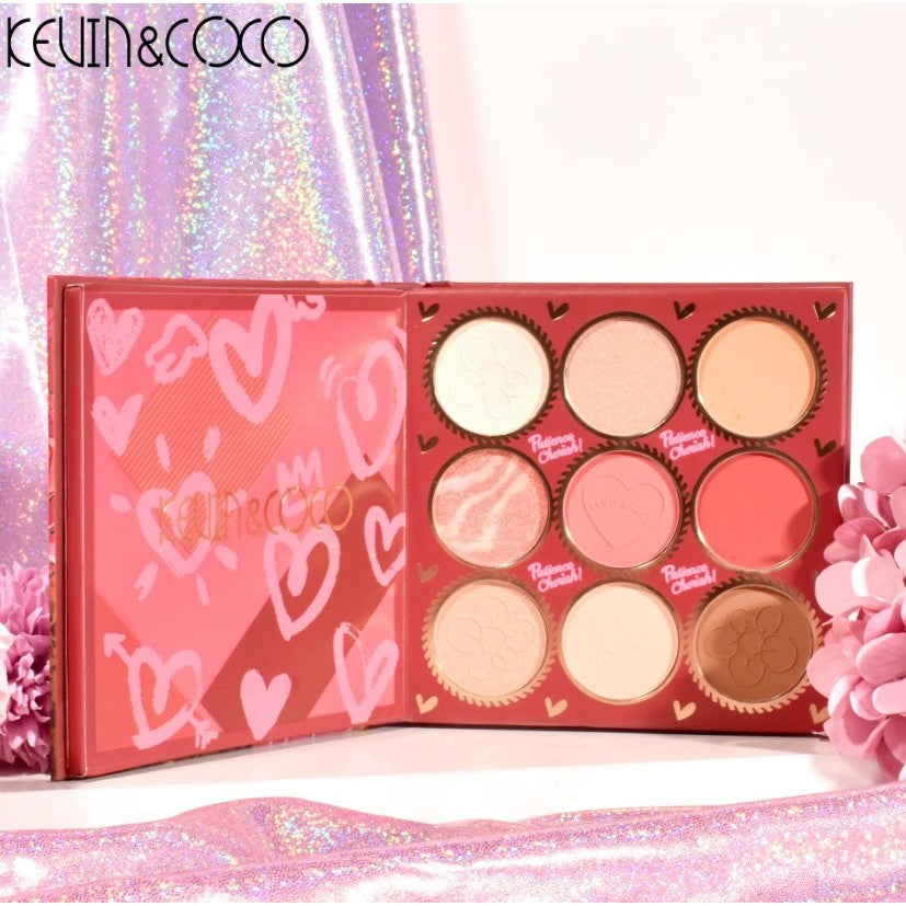 Paleta de Farduri Kevin&Coco, 59 culori, Stil Carte, 3 Straturi, Pudra Compacta, Clasic, Fara Sulfati, 14.2 x 14.2 x 2.3 cm, 80 g, multicolor-2