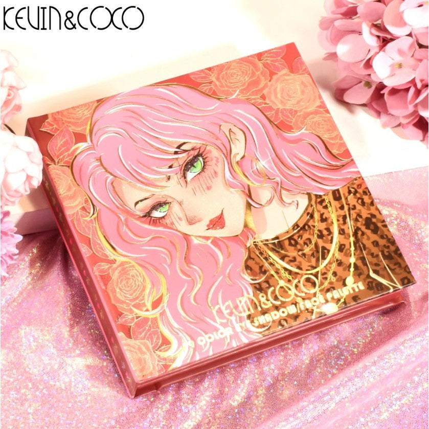 Paleta de Farduri Kevin&Coco, 59 culori, Stil Carte, 3 Straturi, Pudra Compacta, Clasic, Fara Sulfati, 14.2 x 14.2 x 2.3 cm, 80 g, multicolor-4