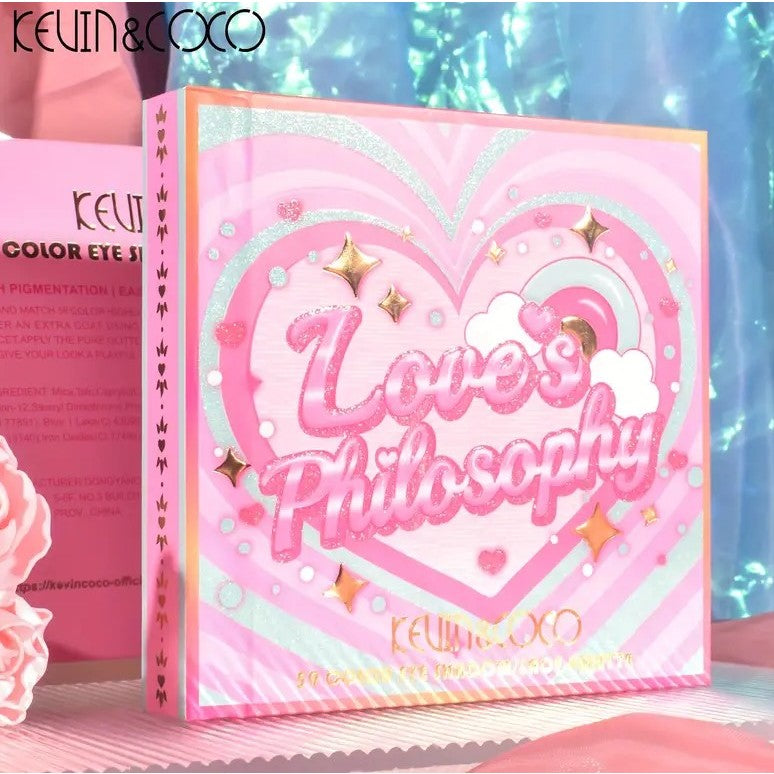 Paleta de Farduri Kevin&Coco, 59 culori, Stil Carte, 3 Straturi, Pudra Compacta, Clasic, Fara Sulfati, 14 x 14 cm, 80 g, multicolor-7