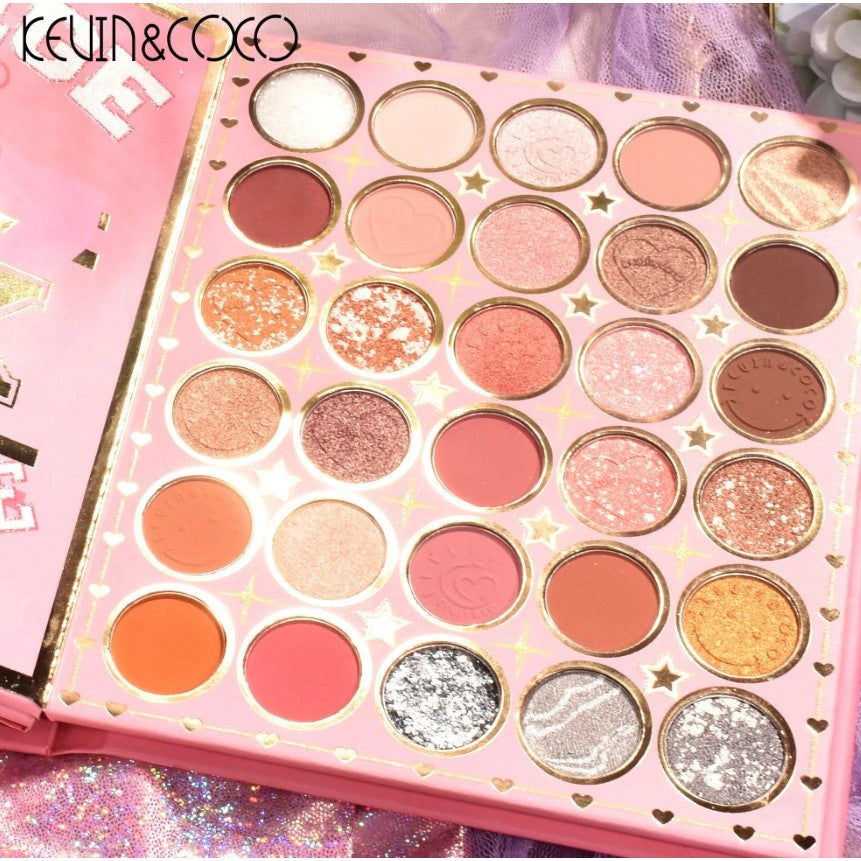 Paleta de Farduri Kevin&Coco, 72 culori, Stil Carte, 3 Straturi, Pudra Compacta, Clasic, Fara Sulfati, 14 x 14 cm, 90 g, multicolor-1