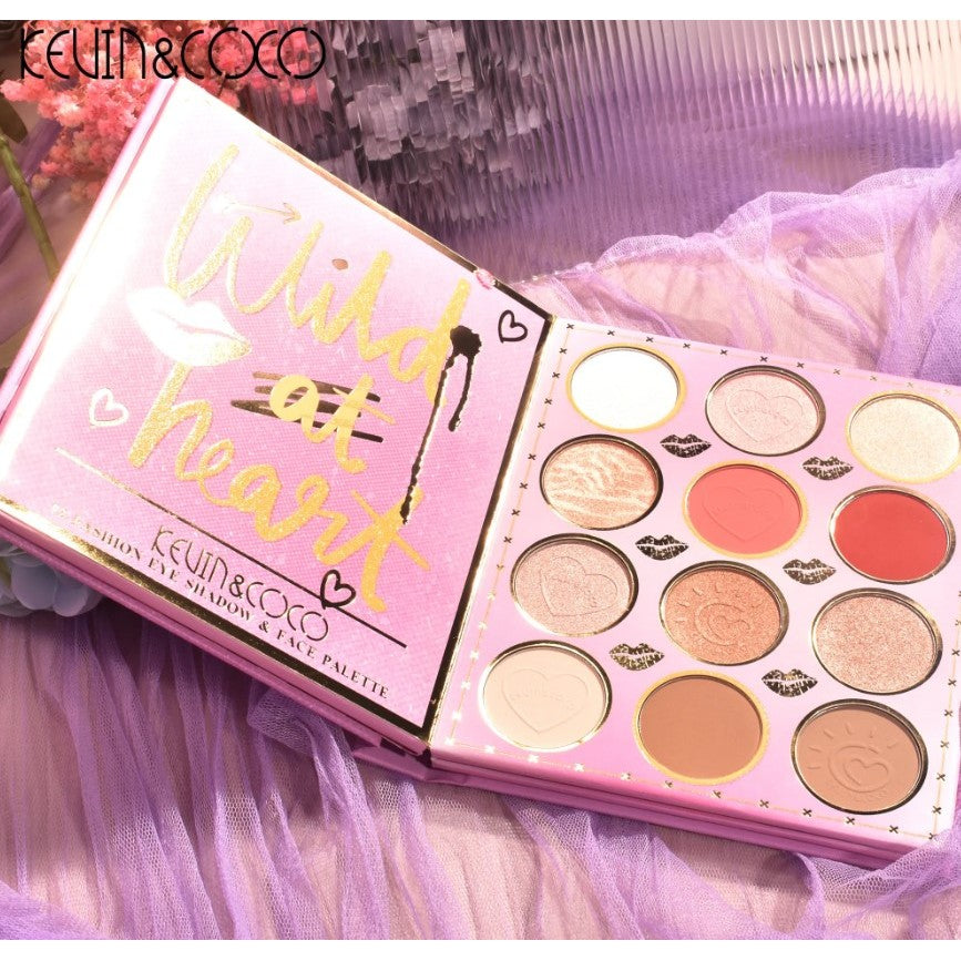 Paleta de Farduri Kevin&Coco, 72 culori, Stil Carte, 3 Straturi, Pudra Compacta, Clasic, Fara Sulfati, 14 x 14 cm, 80 g, multicolor-2