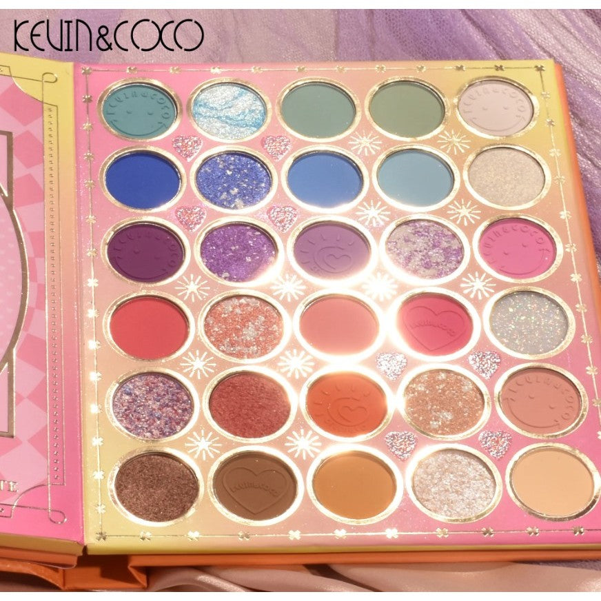 Paleta de Farduri Kevin&Coco, 72 culori, Stil Carte, 3 Straturi, Pudra Compacta, Clasic, Fara Sulfati, 14 x 14 cm, 80 g, multicolor-1