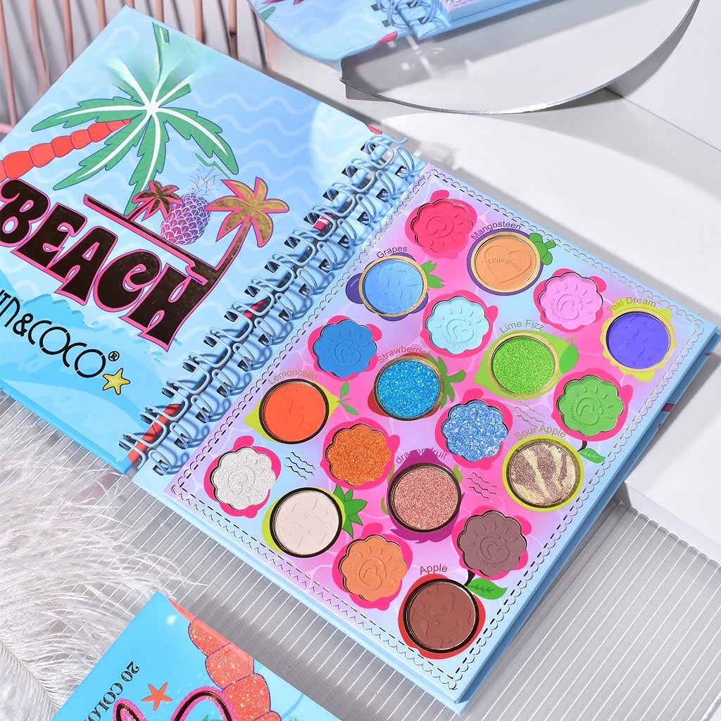 Palete de Machiaj, KEVIN & COCO, Colour Fruit Party, Fard de Pleoape, 20 culori, 15.3 x 17.4 x 1.2 cm-1