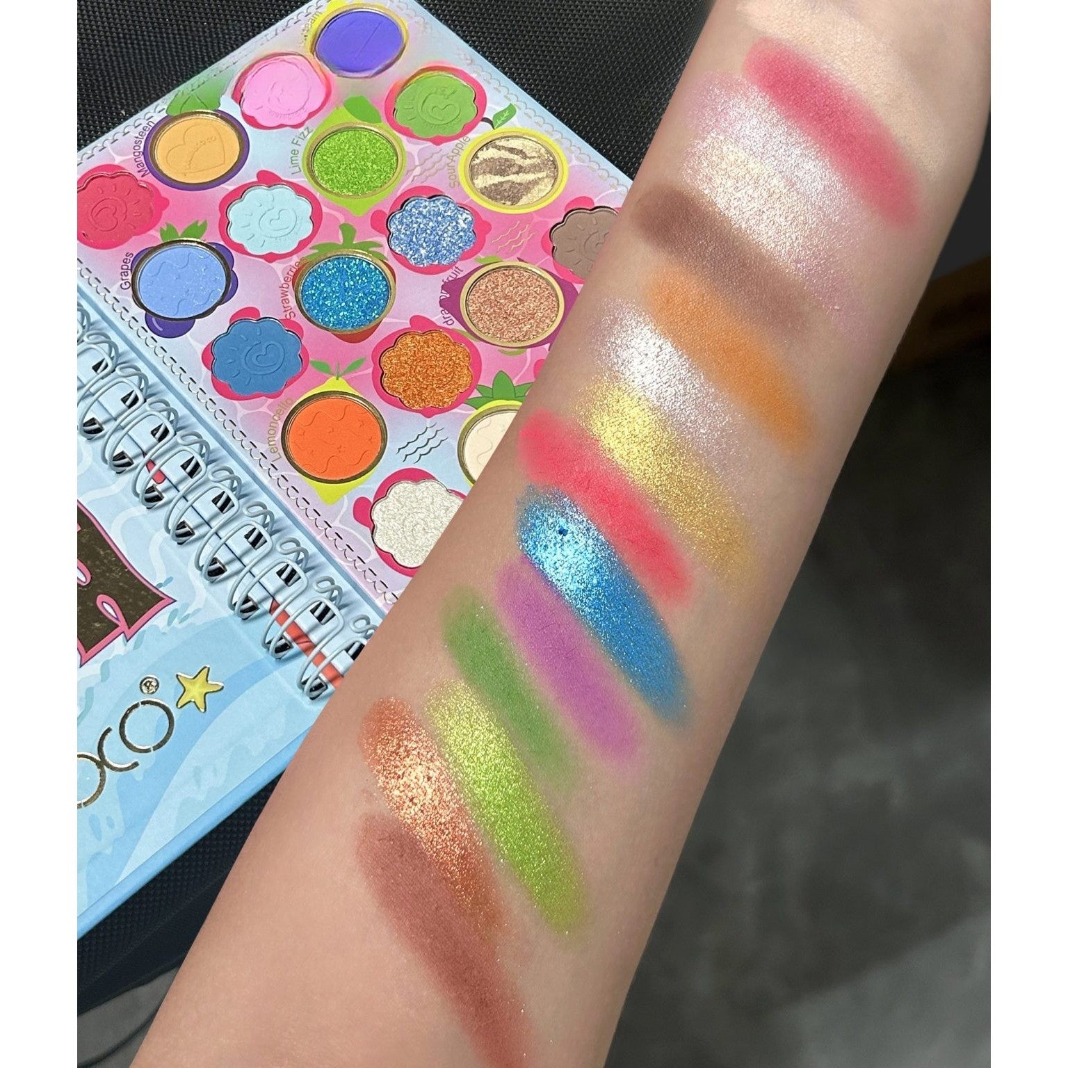 Palete de Machiaj, KEVIN & COCO, Colour Fruit Party, Fard de Pleoape, 20 culori, 15.3 x 17.4 x 1.2 cm-5
