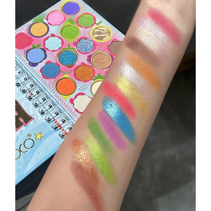 Palete de Machiaj, KEVIN & COCO, Colour Fruit Party, Fard de Pleoape, 20 culori, 15.3 x 17.4 x 1.2 cm-5