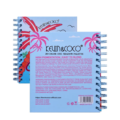 Palete de Machiaj, KEVIN & COCO, Colour Fruit Party, Fard de Pleoape, 20 culori, 15.3 x 17.4 x 1.2 cm-7