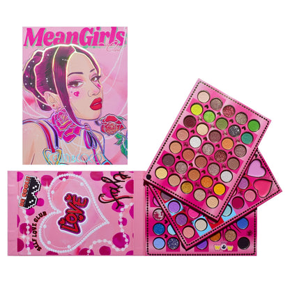 Trusa de Machiaj, KEVIN & COCO, Mean Girl Rose, Fard de Pleoape, Iluminator, Blush Cremos, 97 culori, 21 x 15.7 x 2.4 cm-9