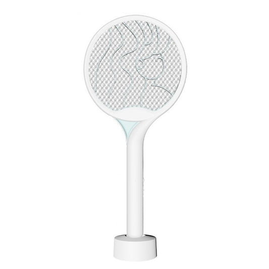 Paleta Electrica pentru Tantari, Muste si Tantari 2in1, Flippy, Reincarcabila, Incarcare USB, 2600V, Plastic, Casa si Gradina, Anti-insecte, Stand, 23x51 cm, Alb-0