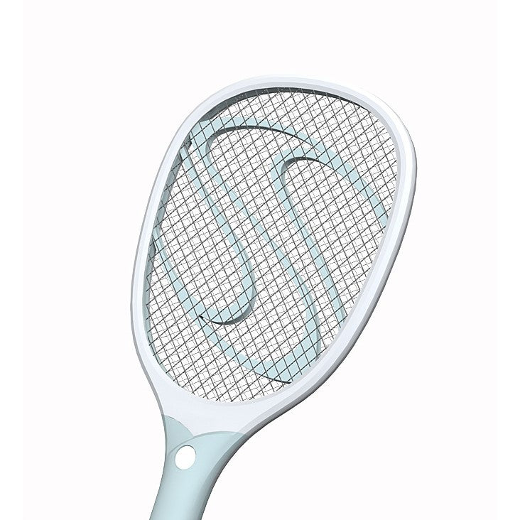 Paleta Electrica pentru Tantari, Muste sau Insecte LED, Flippy, Reincarcabila, Incarcare USB, Plastic, Casa si Gradina, Anti-insecte, Alb-Albastru-6