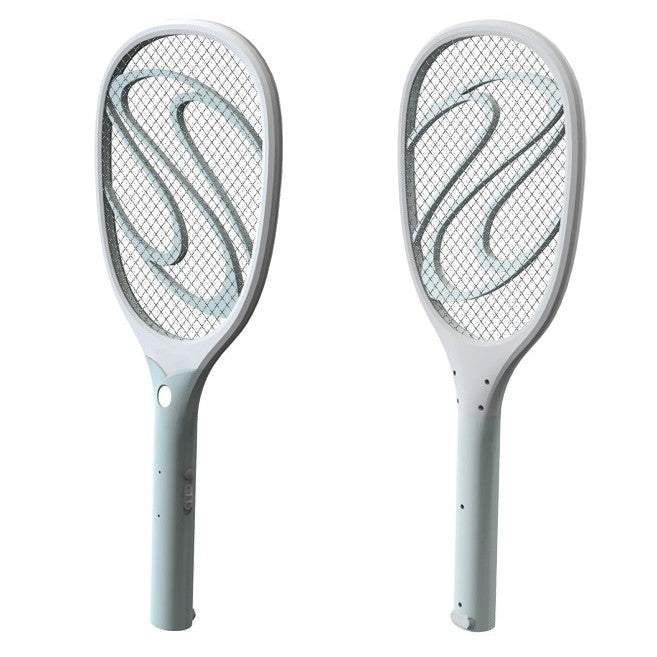 Paleta Electrica pentru Tantari, Muste sau Insecte LED, Flippy, Reincarcabila, Incarcare USB, Plastic, Casa si Gradina, Anti-insecte, Alb-Albastru-10