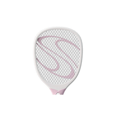 Paleta Electrica pentru Tantari, Muste sau Insecte LED, Flippy, Reincarcabila, Incarcare USB, Plastic, Casa si Gradina, Anti-insecte, Alb-Roz-3