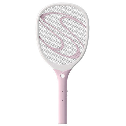Paleta Electrica pentru Tantari, Muste sau Insecte LED, Flippy, Reincarcabila, Incarcare USB, Plastic, Casa si Gradina, Anti-insecte, Alb-Roz-5