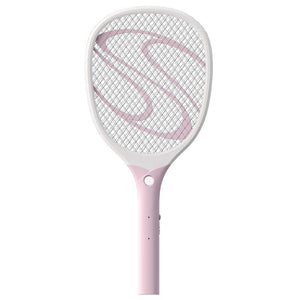 Paleta Electrica pentru Tantari, Muste sau Insecte LED, Flippy, Reincarcabila, Incarcare USB, Plastic, Casa si Gradina, Anti-insecte, Alb-Roz-0