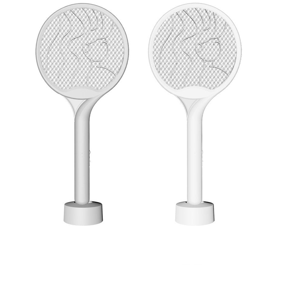 Paleta Electrica pentru Tantari, Muste si Tantari 2in1, Flippy, Reincarcabila, Incarcare USB, 2600V, Plastic, Casa si Gradina, Anti-insecte, Stand, 23x51 cm, Alb-4