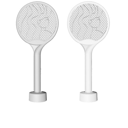 Paleta Electrica pentru Tantari, Muste si Tantari 2in1, Flippy, Reincarcabila, Incarcare USB, 2600V, Plastic, Casa si Gradina, Anti-insecte, Stand, 23x51 cm, Gri-4