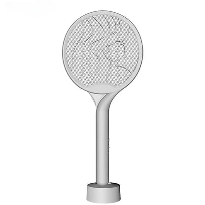 Paleta Electrica pentru Tantari, Muste si Tantari 2in1, Flippy, Reincarcabila, Incarcare USB, 2600V, Plastic, Casa si Gradina, Anti-insecte, Stand, 23x51 cm, Gri-5