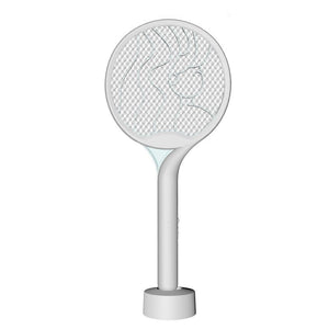 Paleta Electrica pentru Tantari, Muste si Tantari 2in1, Flippy, Reincarcabila, Incarcare USB, 2600V, Plastic, Casa si Gradina, Anti-insecte, Stand, 23x51 cm, Gri-0