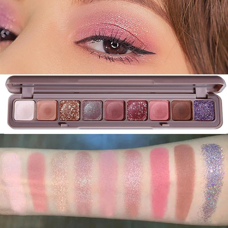 Paleta Farduri Flippy, 9 Culori, Farduri Mate si Sidefate, Rezistenta la Apa, Oglinda, 10 g,  9 x 3 x 2 cm, Valabilitate 3 Ani, Multicolor-2
