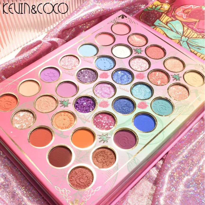 Paleta farduri Kevin&Coco, 117 culori, 4 straturi, rotativa, iluminator si blush inclus, dreptunghiulara, 112g, 20.8 x 15.5 x 2.1 cm, multicolor-1