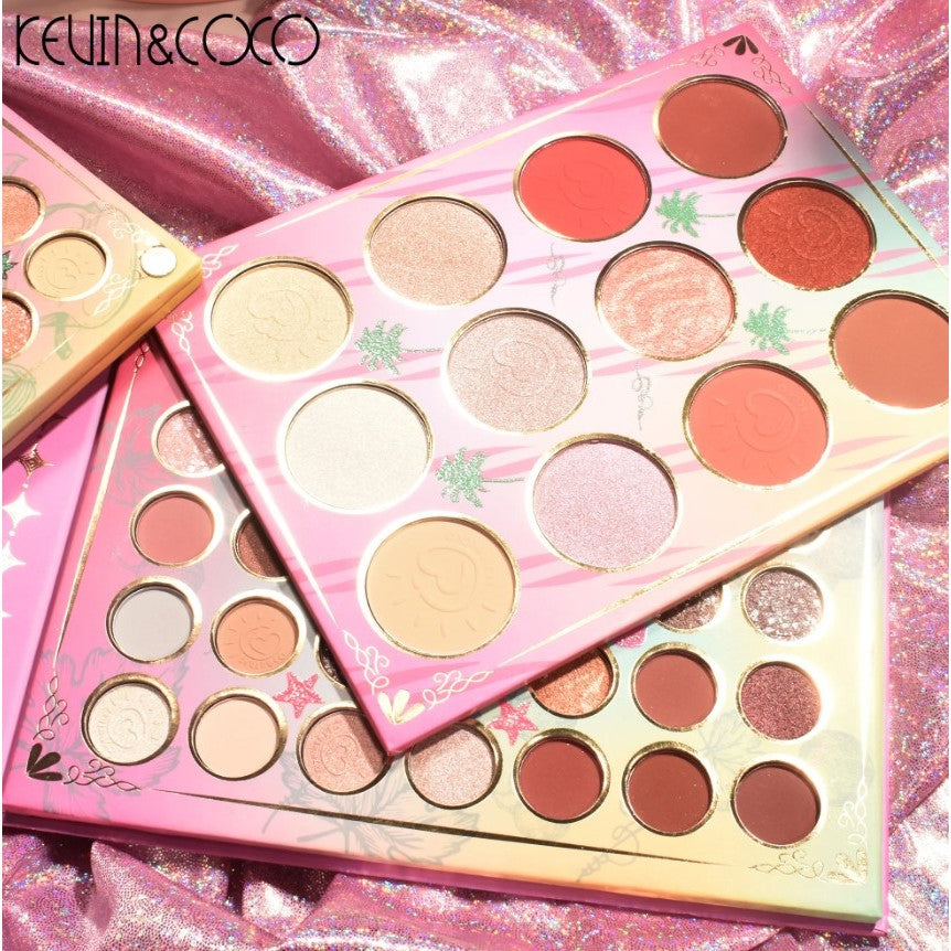 Paleta farduri Kevin&Coco, 117 culori, 4 straturi, rotativa, iluminator si blush inclus, dreptunghiulara, 112g, 20.8 x 15.5 x 2.1 cm, multicolor-2