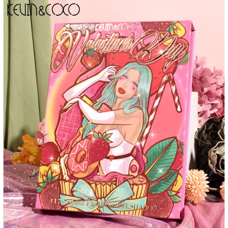 Paleta farduri Kevin&Coco, 117 culori, 4 straturi, rotativa, iluminator si blush inclus, dreptunghiulara, 112g, 20.8 x 15.5 x 2.1 cm, multicolor-4