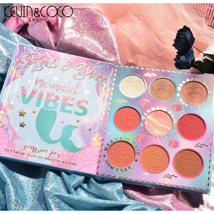 Paleta farduri Kevin&Coco, 69 nuante, blush, iluminator, conturing, deschidere tip carte, 18.6 x 16.5 cm, 97 g, multicolor-2