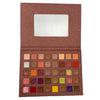 Paleta de farduri cu 40 de culori pigmentate, Maro cu sclipici,  Flippy-0