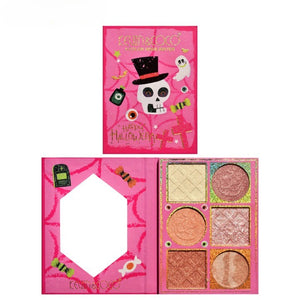 Paleta Iluminatoare, Flippy, 6 Nuante, Halloween, Culori Calde, Dreptunghiulara, 160g, Valabilitate 24 Luni, 17.4x11.5x1.3 cm, Varianta B, Nude-Rose-0