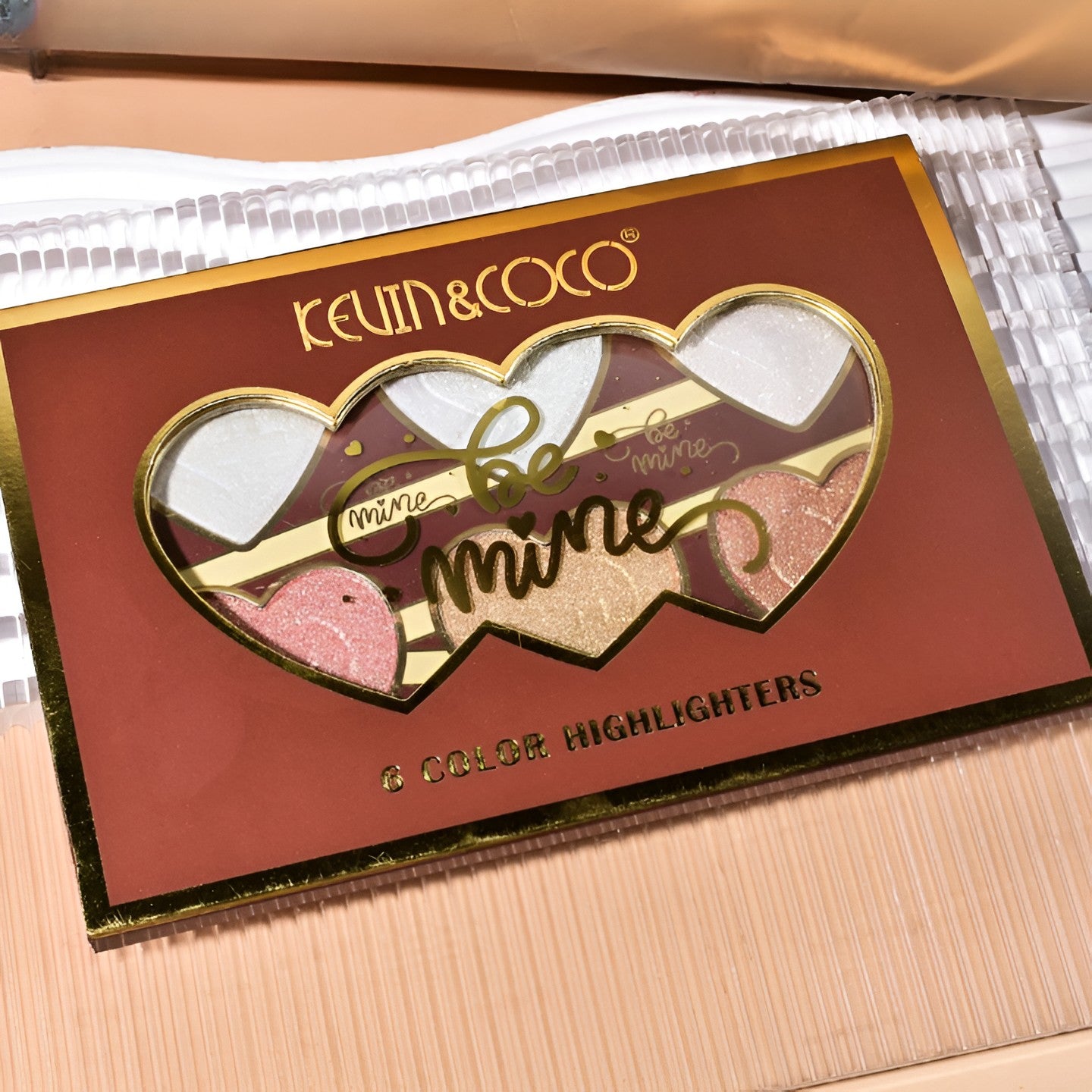 Paleta Iluminatoare, Kevin & Coco, 6 Nuante, Be Mine, Culori Calde, Dreptunghiulara, 140 g, Valabilitate 24 Luni, 17.4x11.5x1.3 cm, Varianta A, Nude-5