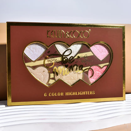 Paleta Iluminatoare, Flippy, 6 Nuante, Be Mine, Culori Calde, Dreptunghiulara, 140 g, Valabilitate 24 Luni, 17.4x11.5x1.3 cm, Varianta B, Rose-2