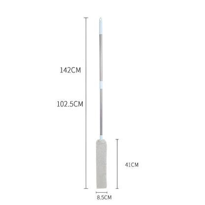 Pamatuf pentru Curatat Praful, Flippy, Model Slim pentru Zone Greu Accesibile, Maner Extensibil, Laveta Microfibra Inclusa, Usor de Curatat, Albastru Gri-2