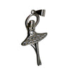 Pandantiv Argint 925 Balerina Mare cu Pietre-0
