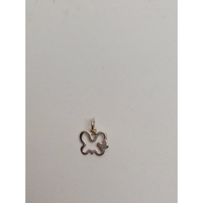 Pandantiv, Jolie Silver, Argint 925, Model Fluture Dublu, 0.9g, 1.2 cm x 1.2 cm-1