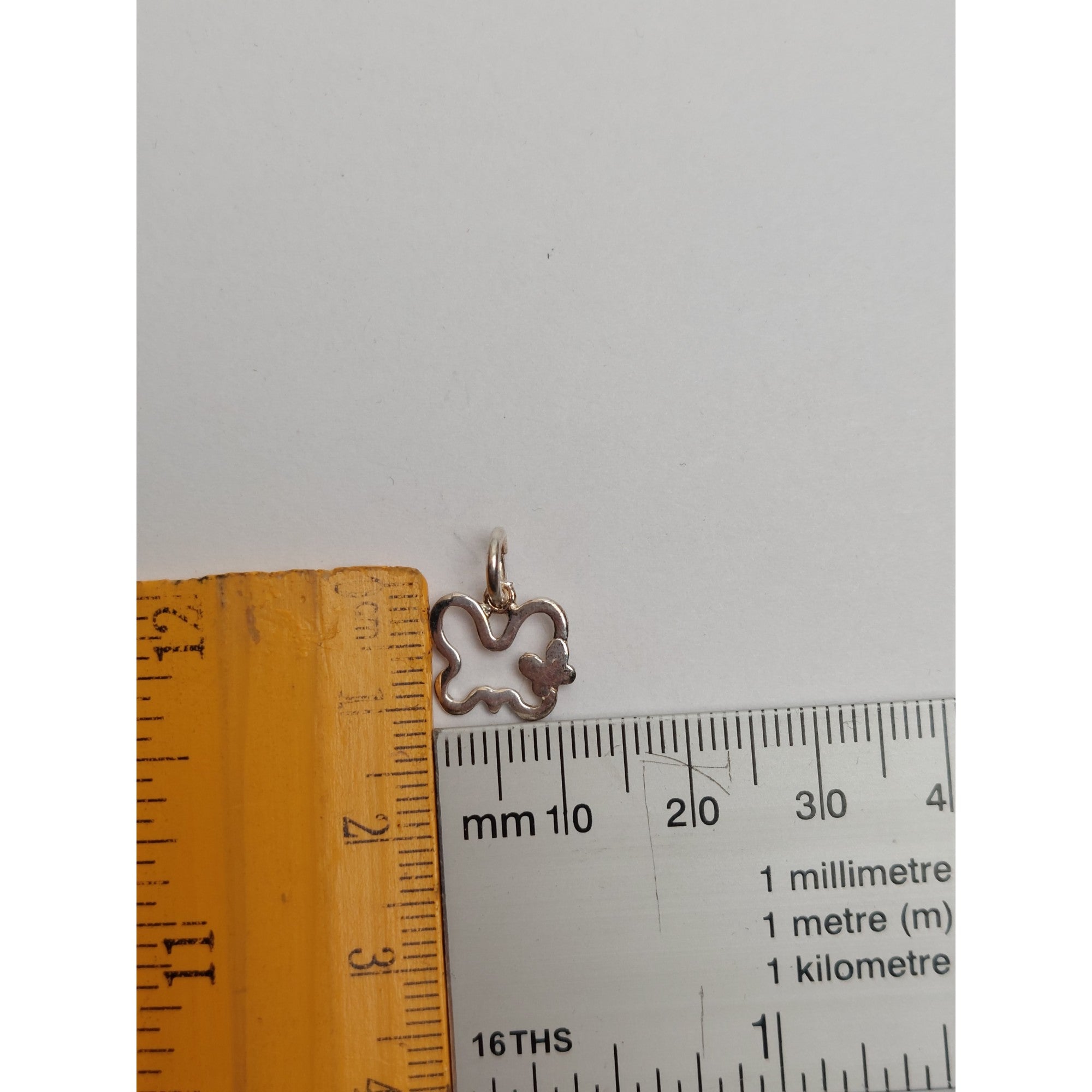 Pandantiv, Jolie Silver, Argint 925, Model Fluture Dublu, 0.9g, 1.2 cm x 1.2 cm-2