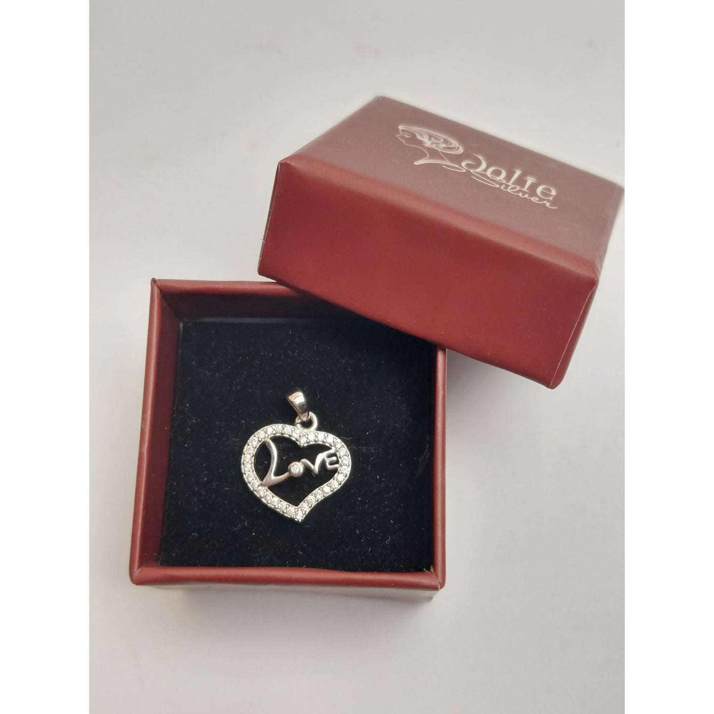 Pandantiv, Jolie Silver, Argint 925, Model Inima Love, 1.2 g, 1.5 x 1.5 cm-2