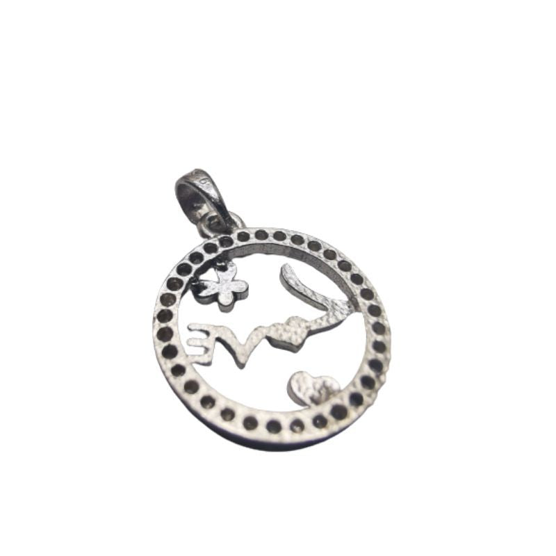 Pandantiv din Argint 925 Jolie Silver, Model Love cu Inima si Fluture, 15 x 15 mm, 1.1 g-1