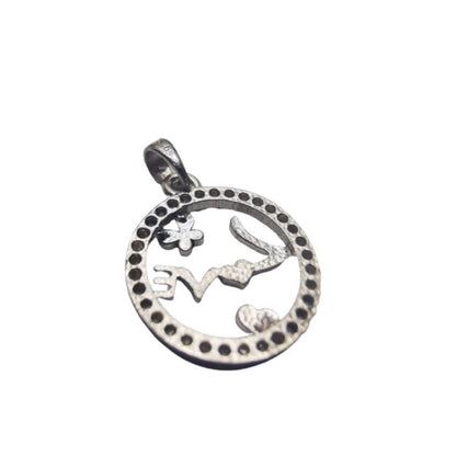 Pandantiv din Argint 925 Jolie Silver, Model Love cu Inima si Fluture, 15 x 15 mm, 1.1 g-1