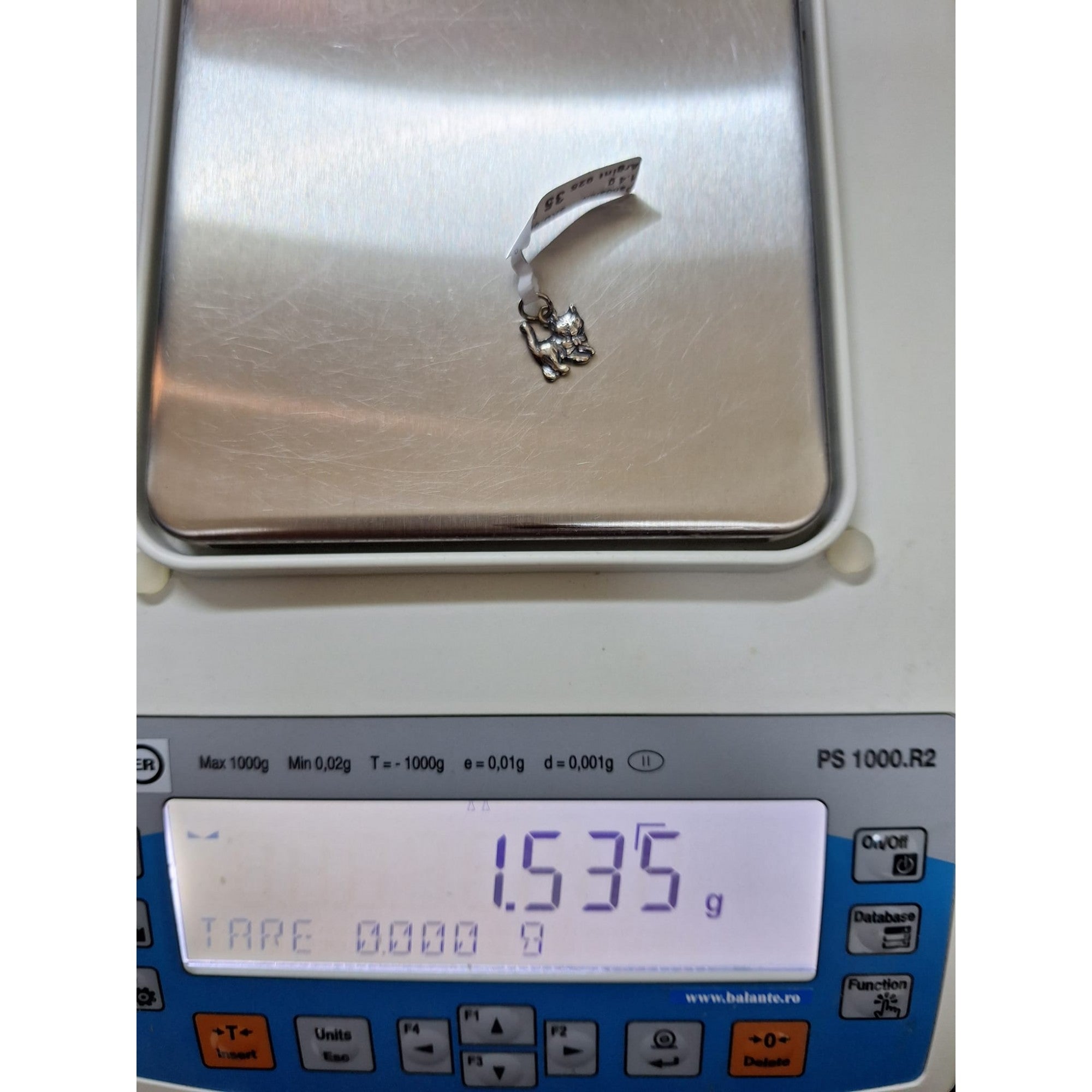 Pandantiv, Jolie Silver, Argint 925, Model Pisica Cu Fundita, 1.5 g, 1 x 1.3 cm-2