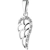 Pandantiv, Jolie Silver, Argint 925, Model Aripa cu Pietre, 1.1 g, 25x10 mm-0