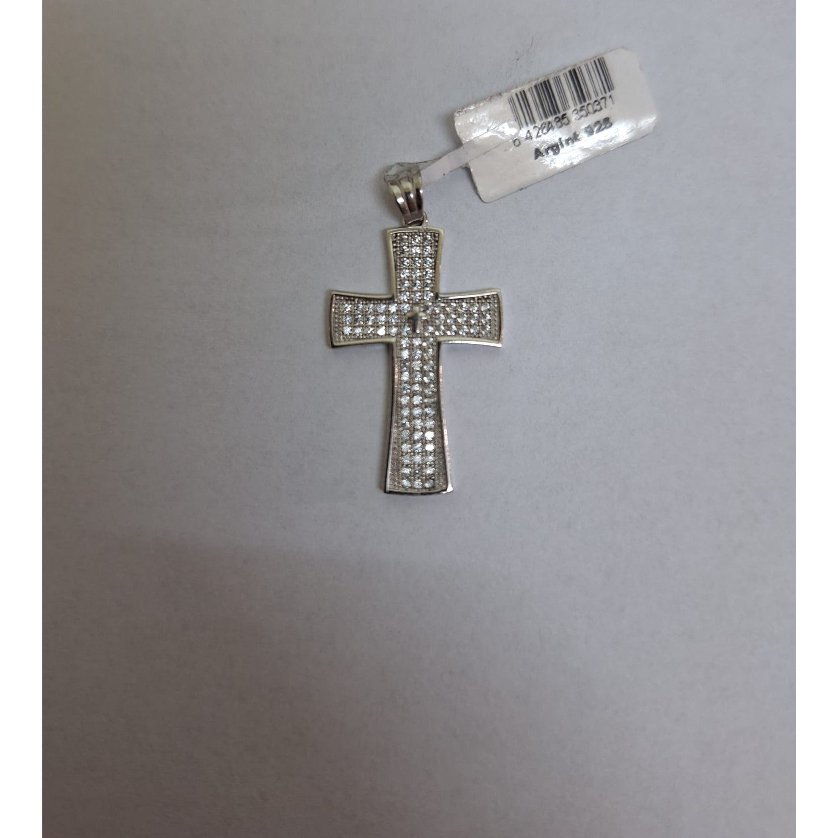 Pandantiv, Jolie Silver, Argint 925, Model Cruce cu Pietre, 2.6 G, 3 x 2 Cm-4