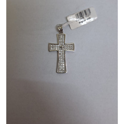 Pandantiv, Jolie Silver, Argint 925, Model Cruce cu Pietre, 2.6 G, 3 x 2 Cm-4