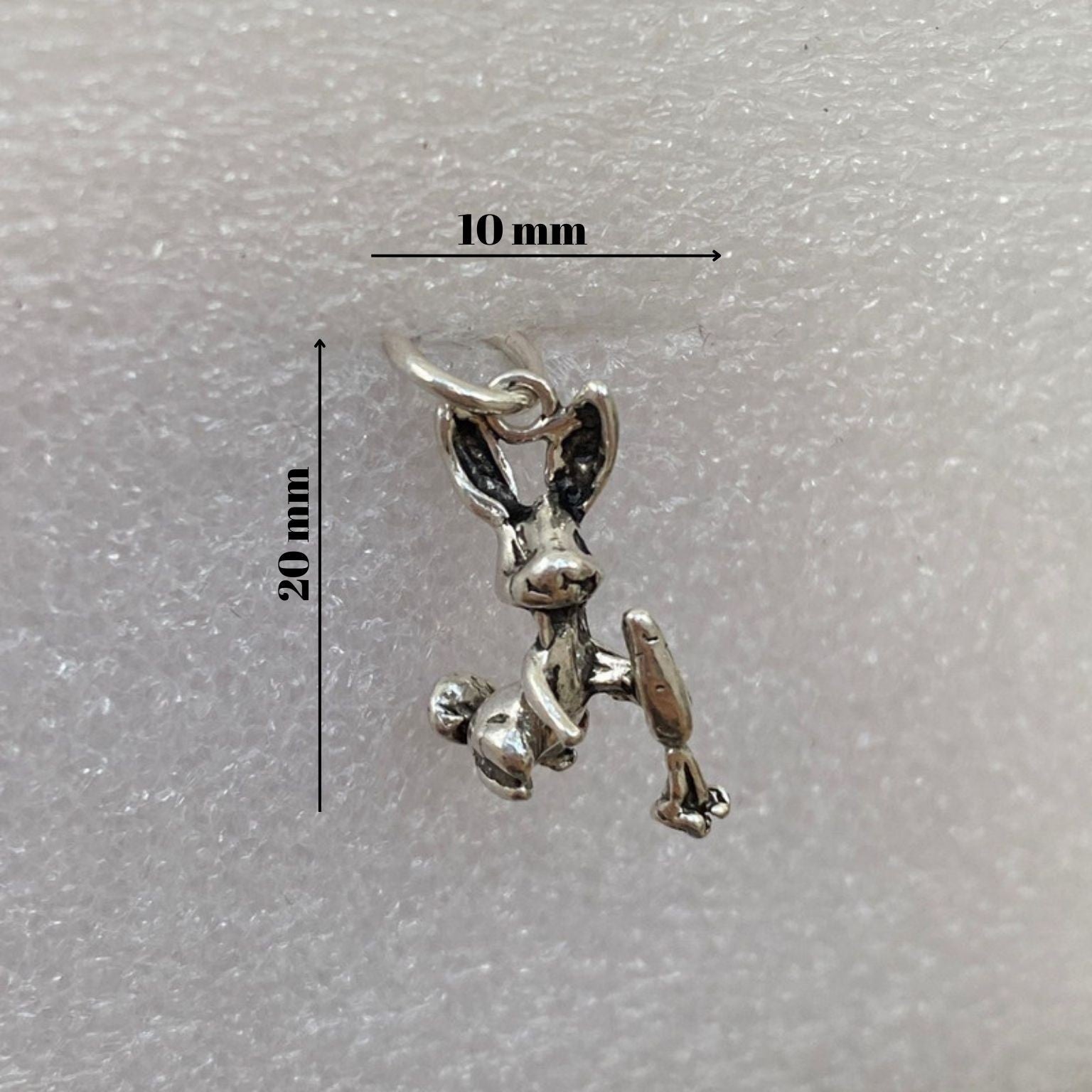 Pandantiv, Jolie Silver, Argint 925, Model Iepuras cu Morcov, 1.5 g, 20x10 mm-3