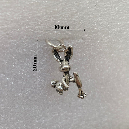 Pandantiv, Jolie Silver, Argint 925, Model Iepuras cu Morcov, 1.5 g, 20x10 mm-3