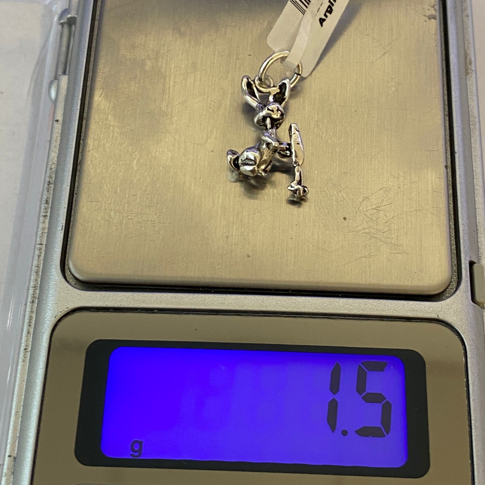 Pandantiv, Jolie Silver, Argint 925, Model Iepuras cu Morcov, 1.5 g, 20x10 mm-4