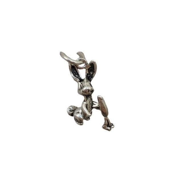 Pandantiv, Jolie Silver, Argint 925, Model Iepuras cu Morcov, 1.5 g, 20x10 mm-0