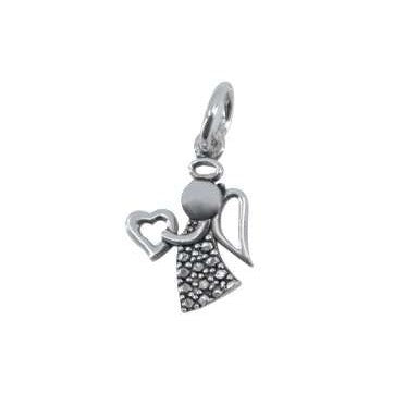 Pandantiv, Jolie Silver, Argint 925, Model Inger cu Inima, 1 g, 20x12 mm-0