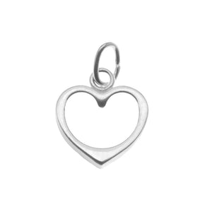 Pandantiv, Jolie Silver, Argint 925, Model Inima Contur, 0.6 g, 15x12 mm-0