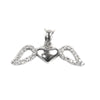 Pandantiv, Jolie Silver, Argint 925, Model Inima cu Aripi, Pietre Zirconiu, 25 x 15 mm, 1.4 g-0